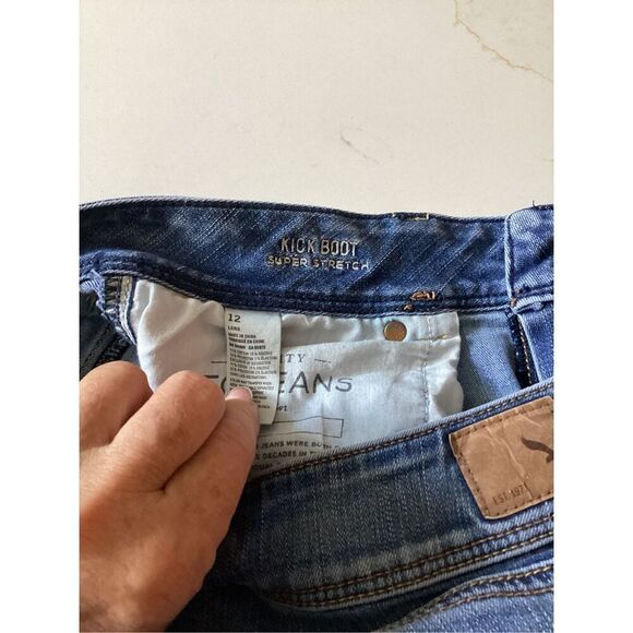 American Eagle Super Stretch Kick Boot Jeans Sz 12 Women’s - Picture 3 of 5